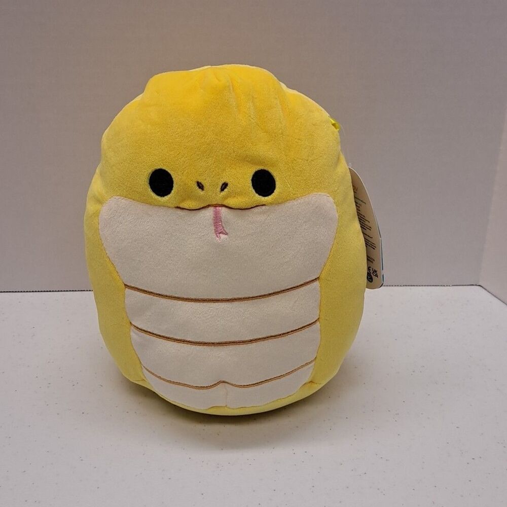 NWT Pleyton the Yellow Snake Squishmallow 7.5" Plush W/ Tags | 2022 Collectible